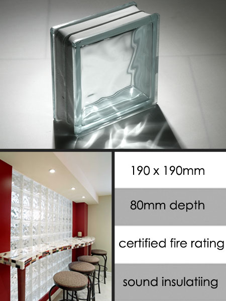 Clear Glass Wall Brick (133A)