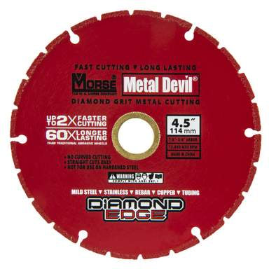 Morse 114mm Metal Devil Diamond Edge Cutting Disc