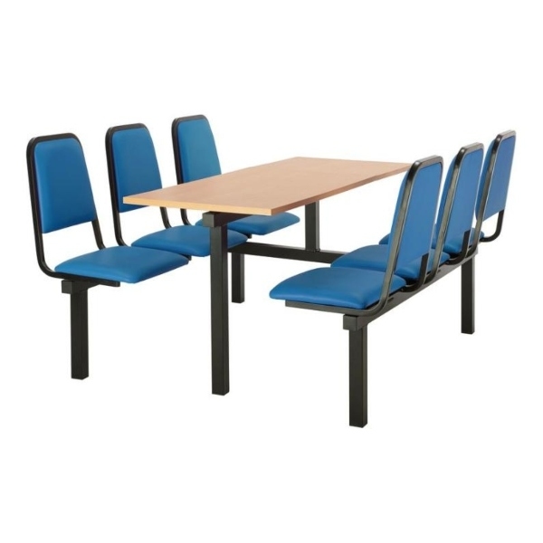 CU92 - 6-Seater Chester Canteen Unit - 2 Way Access, Blue, Beech