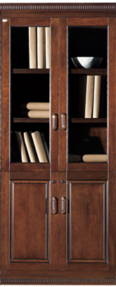 Specialising In Real Wood Veneer Executive Two Door Office Storage Bookcase - 900mm - UM182-2DR UK