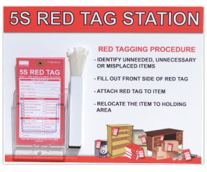 5S Red Tag Event Kits for Lean Manufacturing