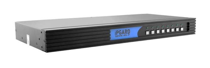 SmartAVI SDVN-8S-P - 8 Port Secure KVM Switch with DVI-I Dual-Link, single-head DVI-I KVM HD resolution with CAC (2560 x 1600)( High Security KVM Switch NIAPP PP 3.0 )