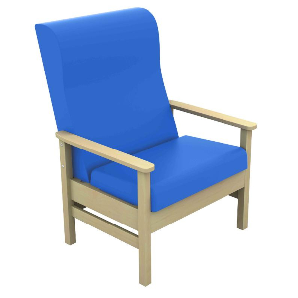 Atlas High Back Bariatric Arm Chair - Mid Blue