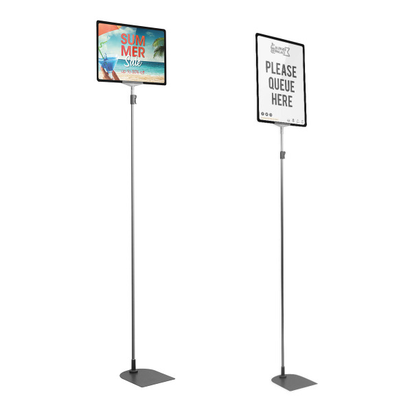 Height Adjustable A4 Floor Standing Showcard Holder - Pack of 10