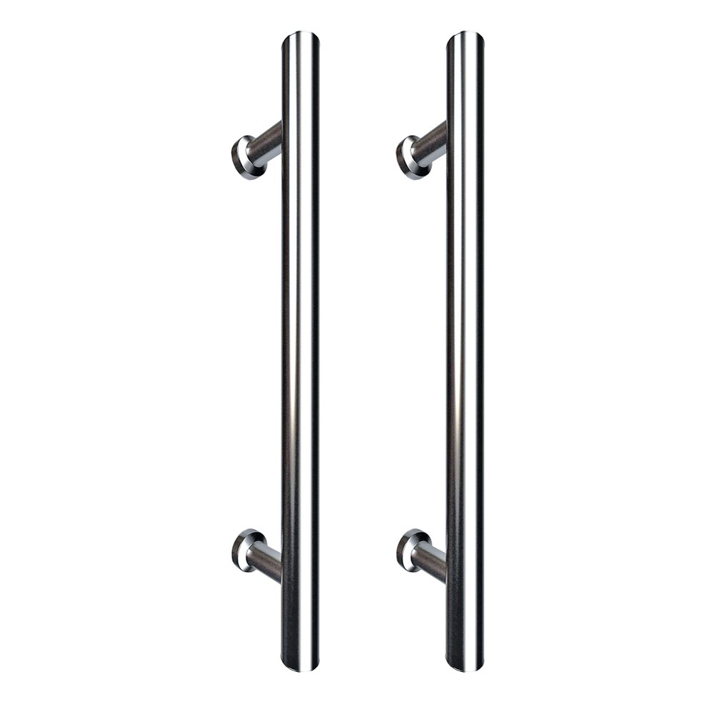 400mm Long Door Handles (Pair) Satin Polish 304 Stainless Steel
