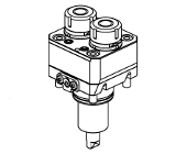 Axial geared-up I&#61;1:2 opposite face twin driven tool H&#61;85mm