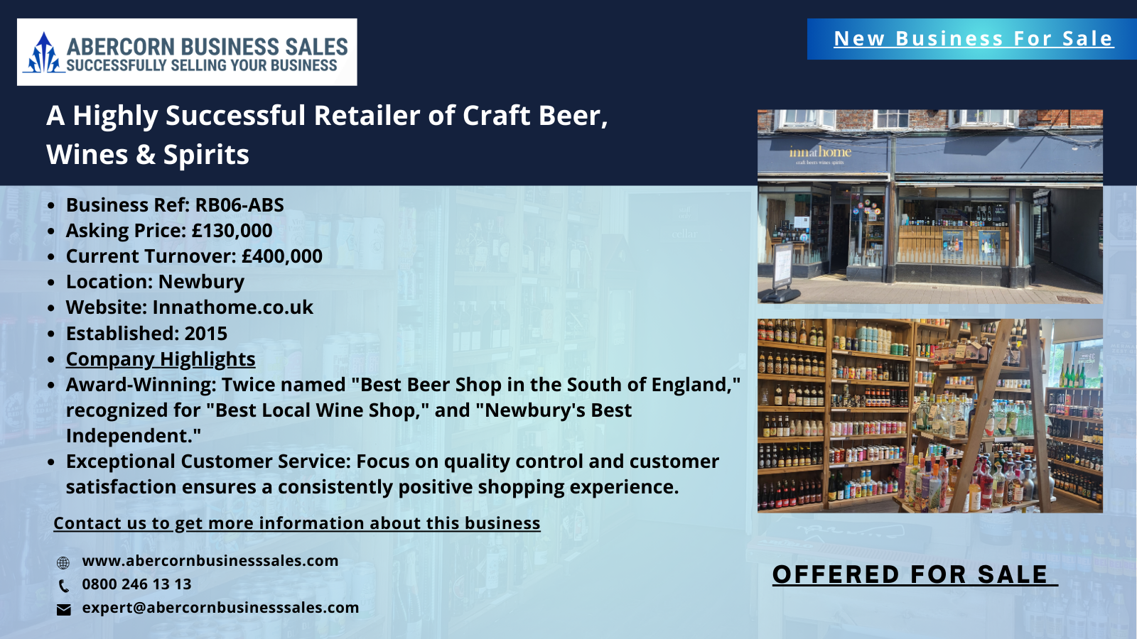 RB06-ABS - A Highly Successful Retailer of Craft Beer, Wines and Spirits