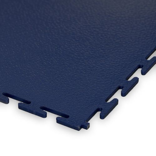 Garage Floor Tiles, 7mm Thick PVC - Smooth Texture-Dark Blue
