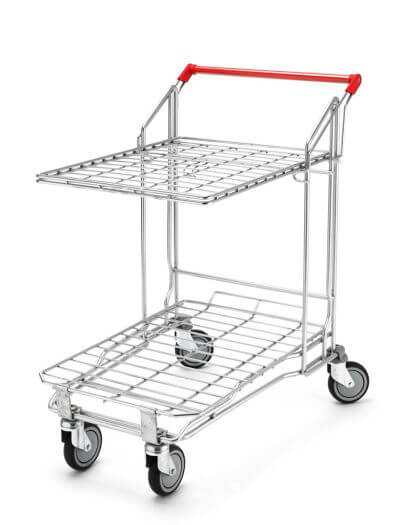 Two Tier Flatbed With Flat Shelf for Family Supermarket