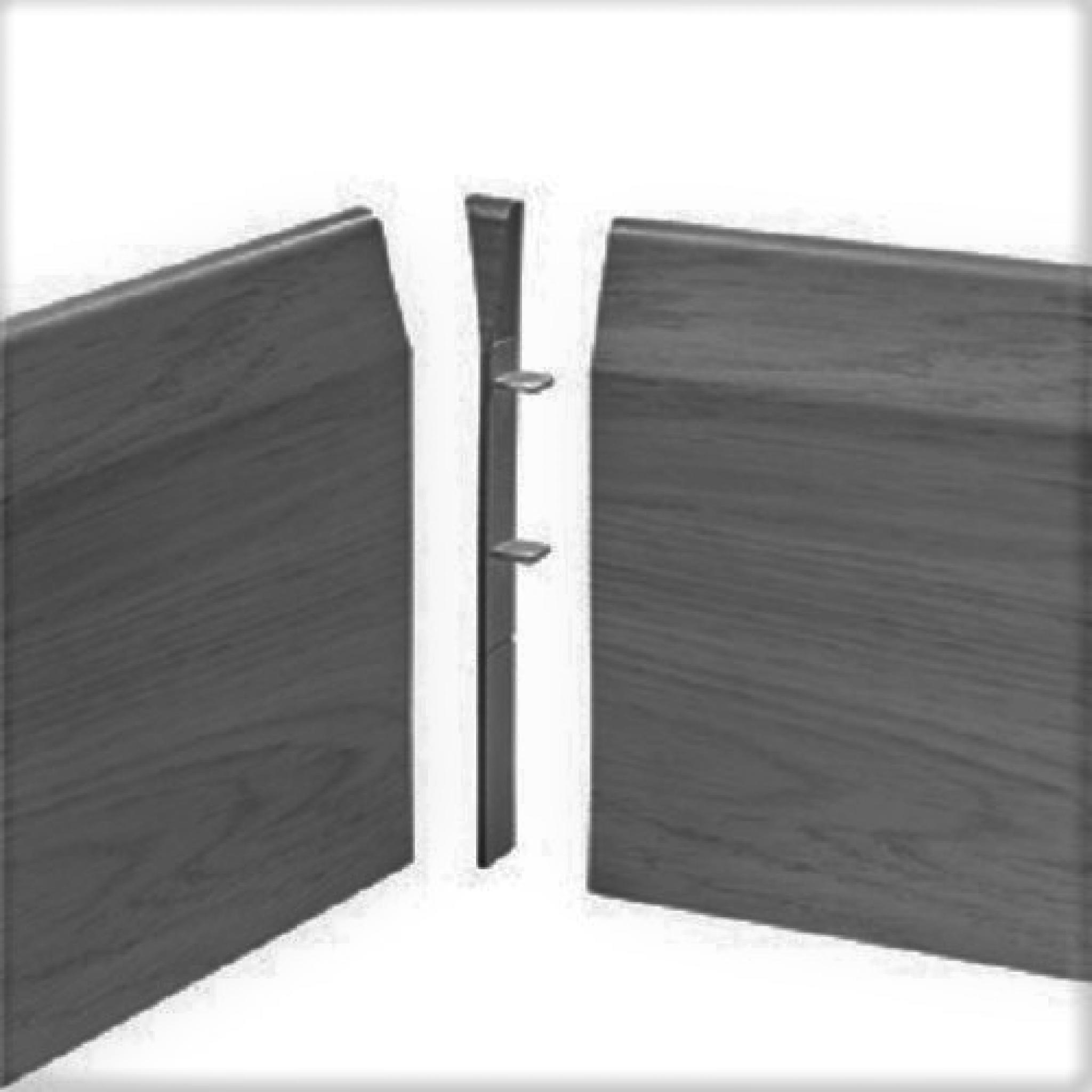 100mm Anthracite UPVC Skirting Internal Corner - Chamfered (4 Pack)