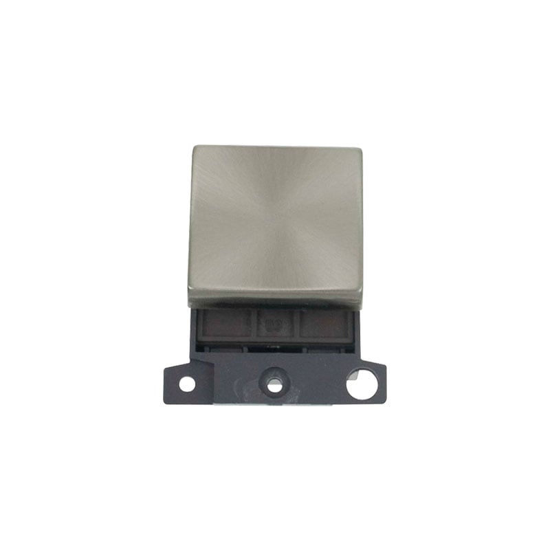 Click MiniGrid Ingot 20A DP Switch Module Brushed Stainless