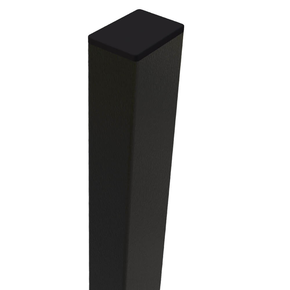 Black Securifor Corner Post For 2.4m High Fence 80x60 (3.1m Overall Height)