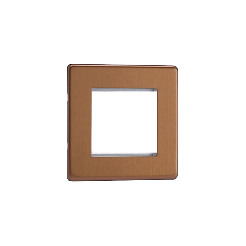 Varilight Urban 2 Grid Space Plate Brushed Bronze Screw Less Plate