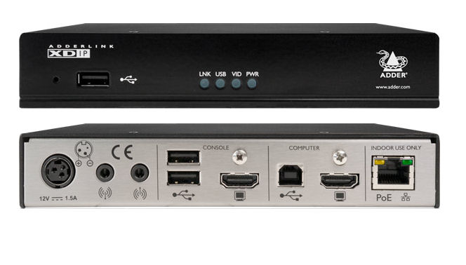 XDIP-IEC Adder Single Link HDMI / DVI & USB Extender over IP with PSU HDMI Extender - IP AV