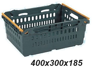 600x400x75mm Euro Box - Grey-Solid For Agricultural Industry