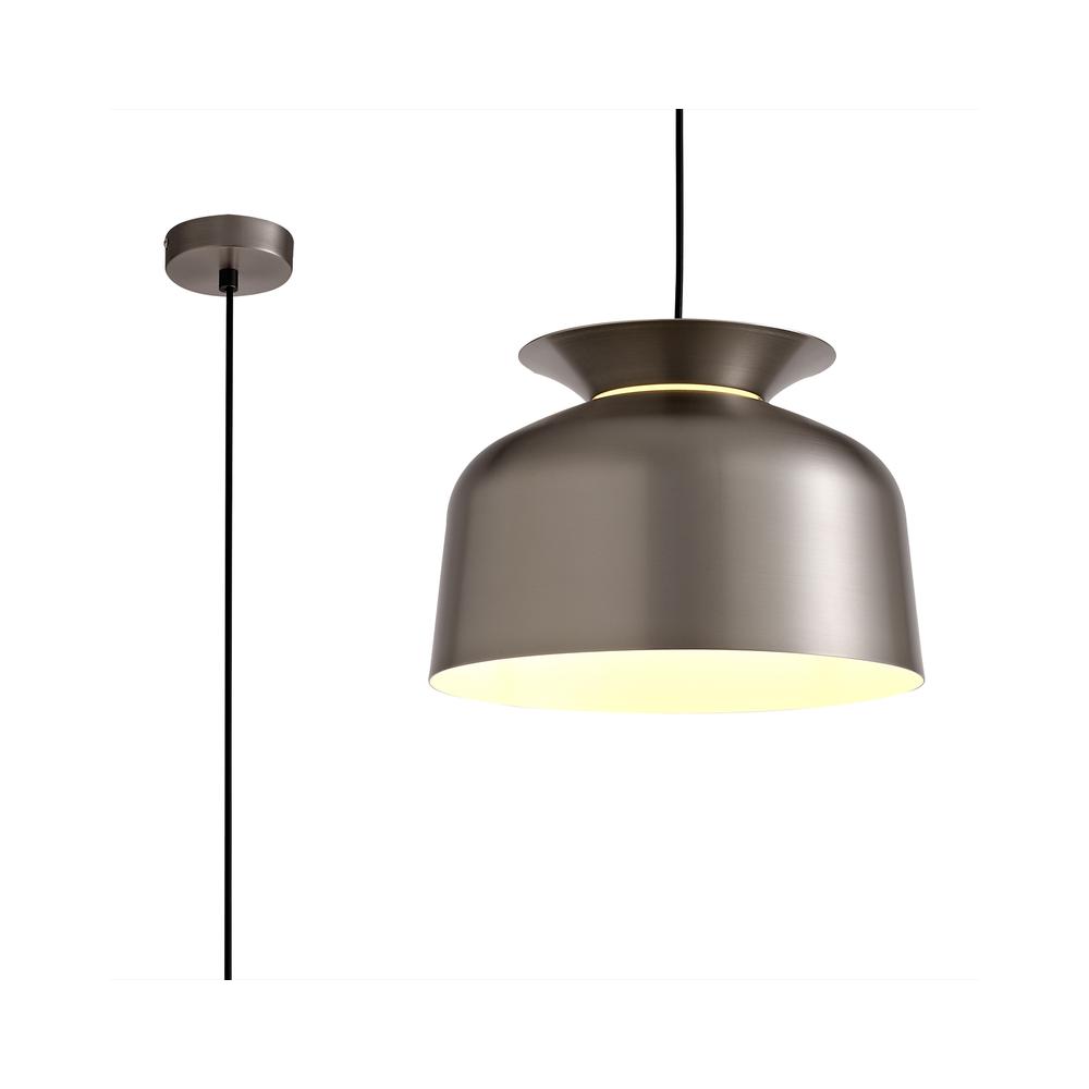 Luxuria * Zircon 35cm Single Pendant Light Adjustable E27 Satin Nickel