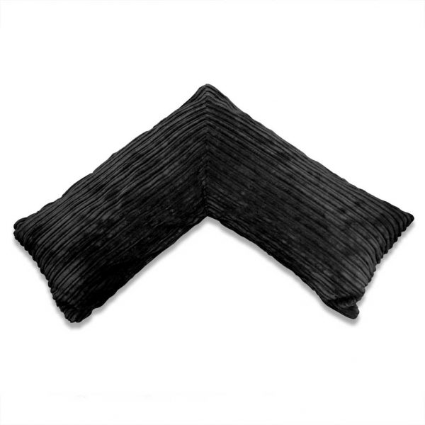 Black Chunky cord V pillow support/pregnancy cushion. Chunky cord removable cover