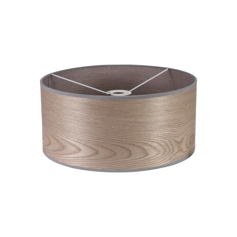 Luxuria Radiantum Round 395x180mm Wood Effect Shade (A) Grey Oak/White Laminate