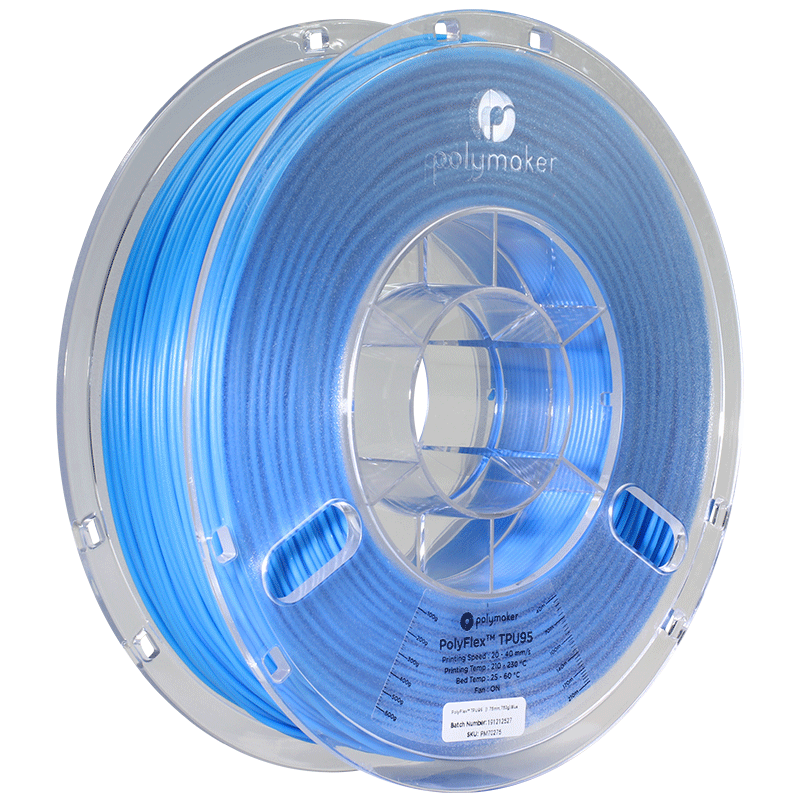 Polymaker PolyFlex TPU-95A 1.75mm True Blue filament 750gms