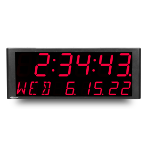 Digital Clock with 6 Digit LED Top and Bottom Display Panel