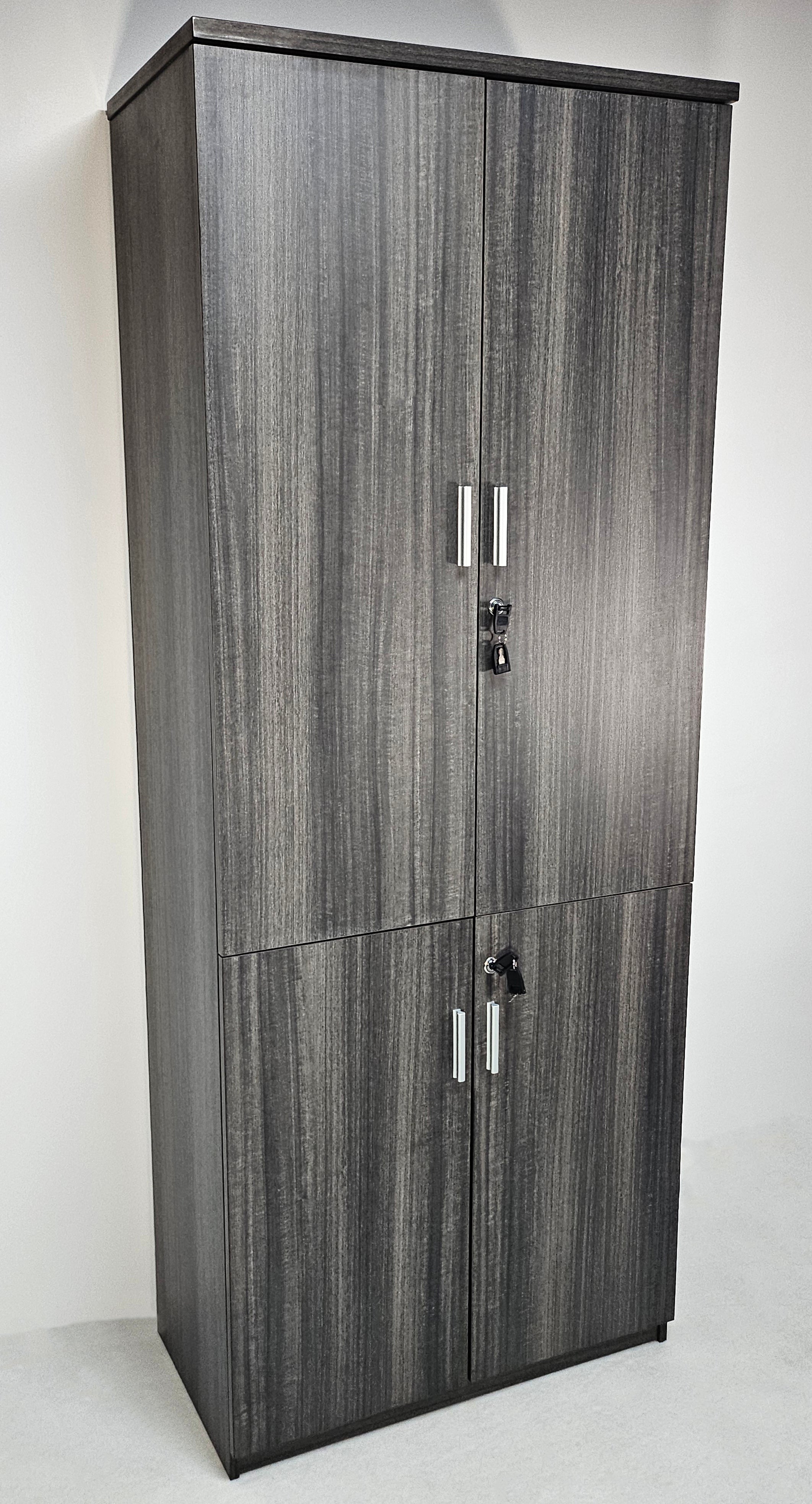 Specialising In Modern Grey Oak Tall Four Door Storage Cupboard - CF-2000T North Yourkshire
