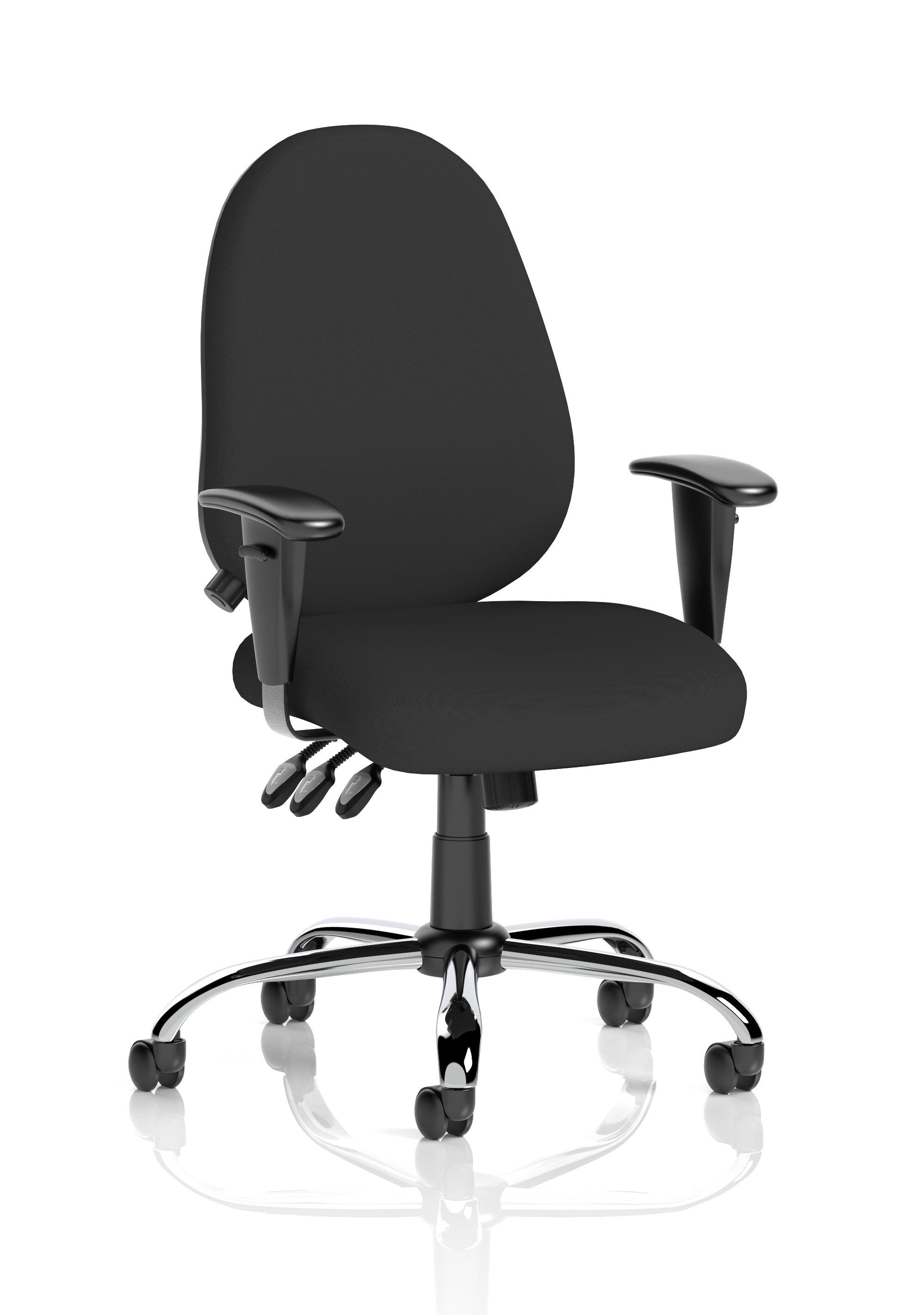 Specialising In Lisbon High Back Task Operator Office Chair with Height Adjustable Arms - Available in 20 Colour Choices North Yourkshire