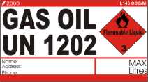 L145 CDG/M - Gas Oil Package Label Medium
[L145 CDG/M]