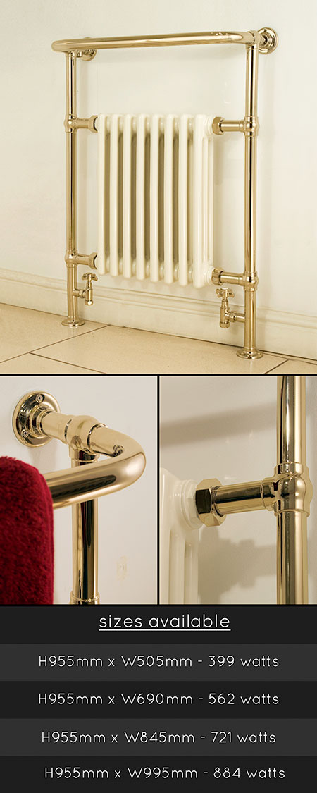 Edwardian Gold Towel Radiator (111HH)