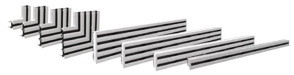 KSV is a slot diffuser primarily designated for air supply. It is suitable for installation into ceilings or into walls. The installation of this slot diffuser is possible with or without plenum box.