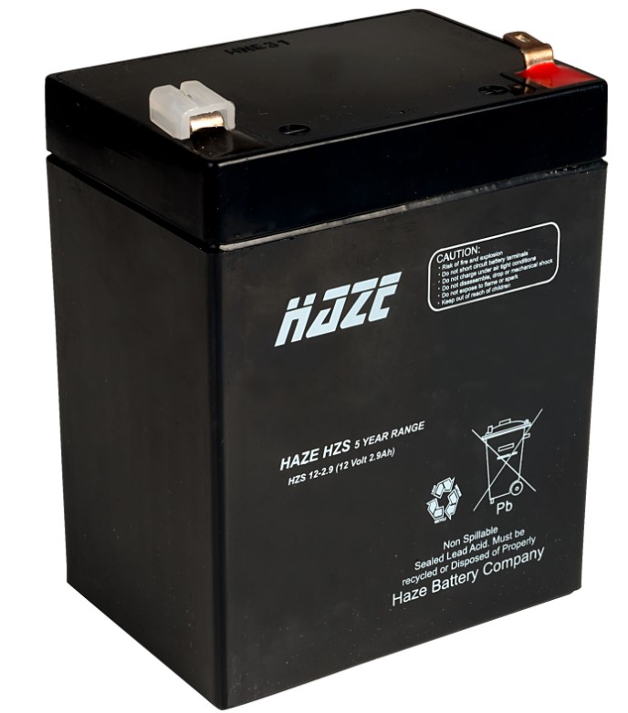 HZS12-2.9, 12 Volt 2.9Ah