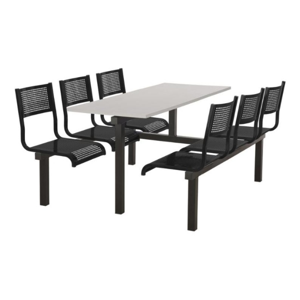 CU93 - 6-Seater Barrett Canteen Unit - 2 Way Access, Black, Grey