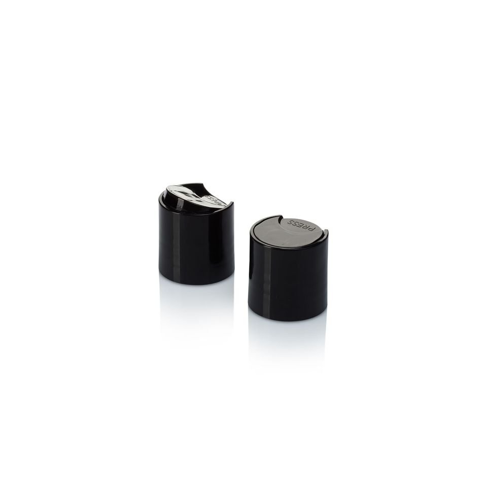 Distributors Of 28/410 Black Disc Top Cap - Smooth