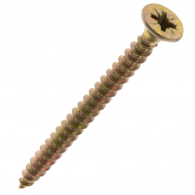 RHINO Multi-Purpose Pozi Countersunk Chipboard Screws Yellow