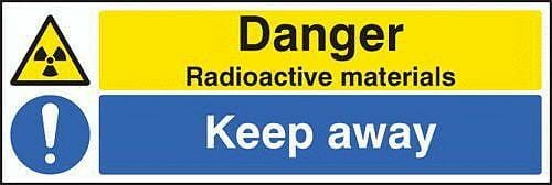 Warning radioactive materials keep away