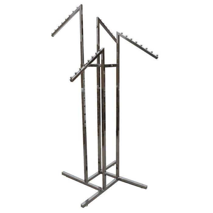 Black And Chrome Adjustable Garment Racks