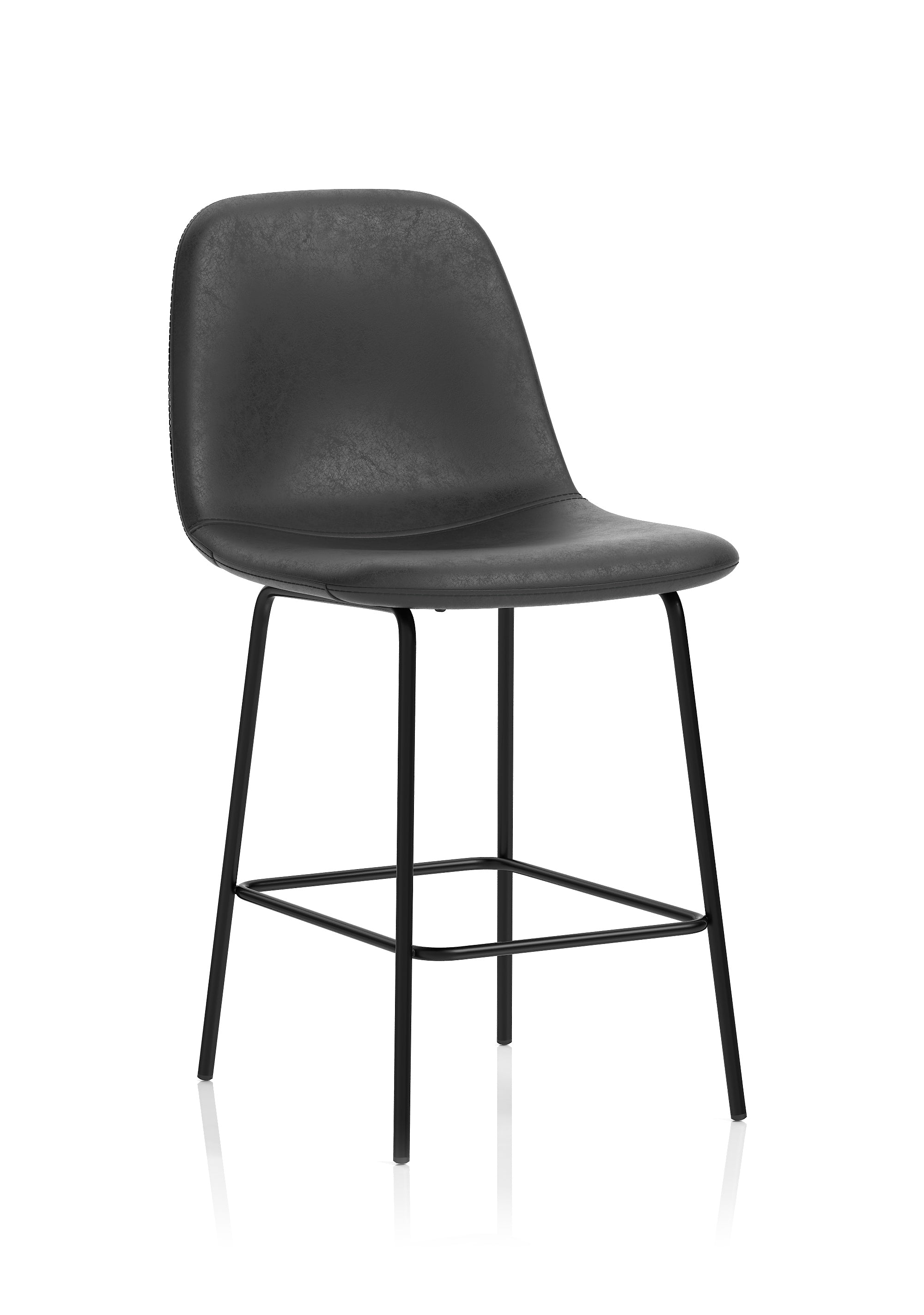 Specialising In Charford Bistro High Stool in Faux Leather - Black or Brown Option North Yourkshire