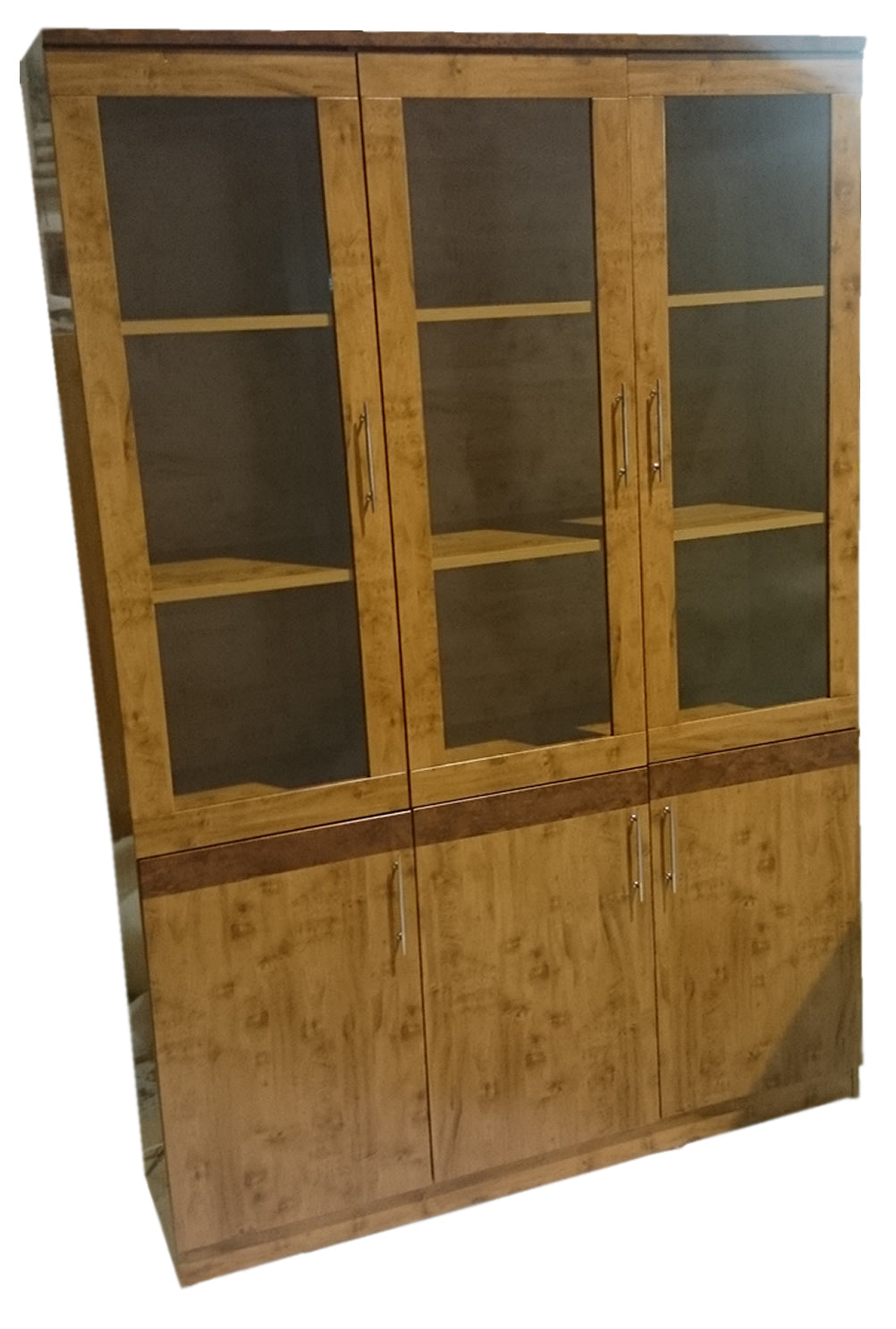 Yew Luxury Bookcase 3 Doors Wide DES-1862-192A-3DR Near Me