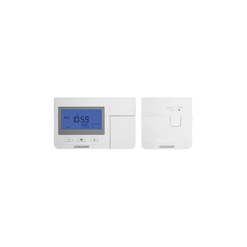 Sangamo Choice Plus Room Thermostat Digital White Wireless Programmable