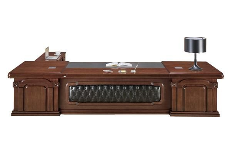 Specialising In Premium Traditional Large Executive Office Desk - With Pedestal and Side Return - 2800mm to 3800mm - U9B281 UK