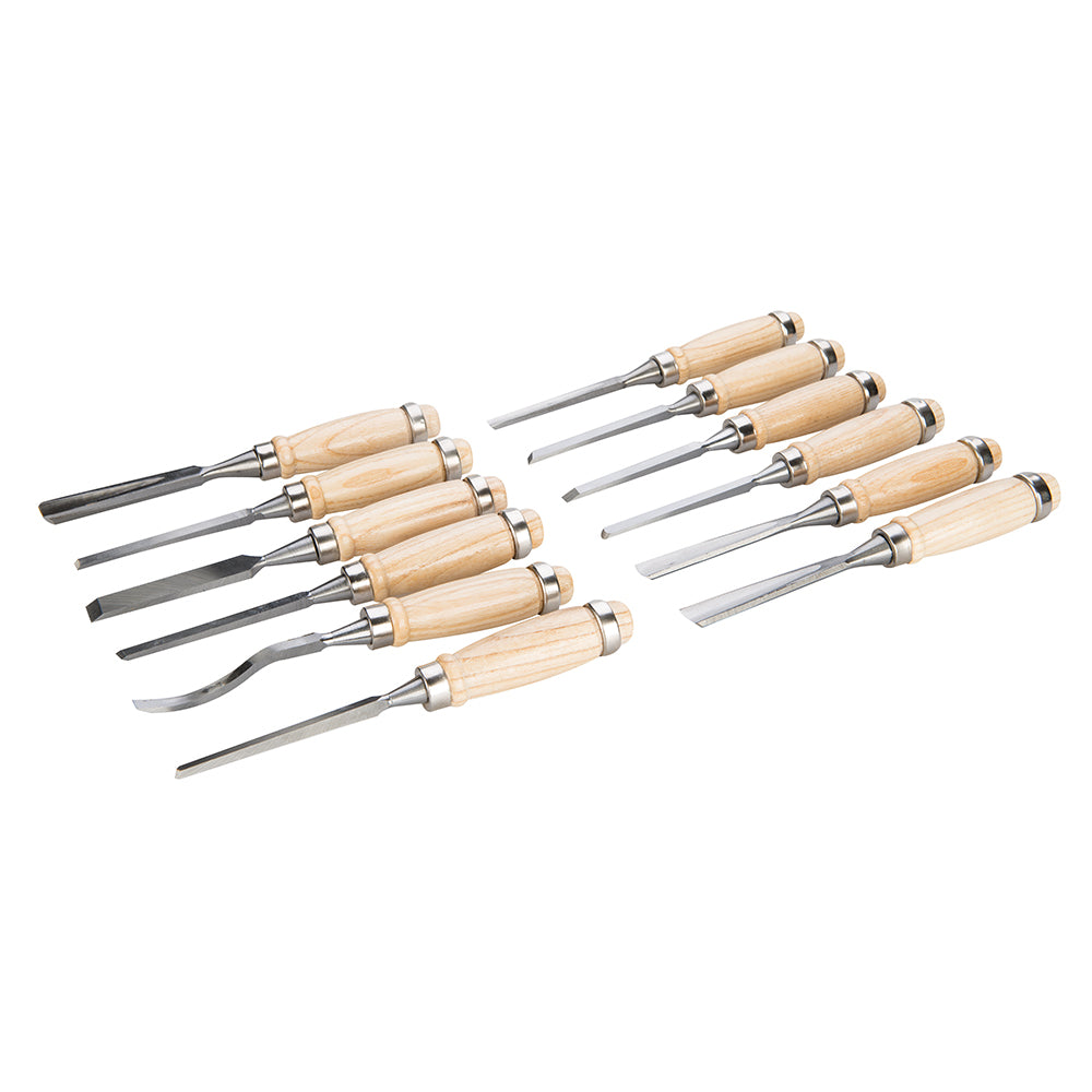 Silverline 250241 Wood Carving Set 12pce 200mm