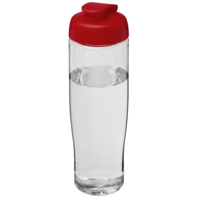 H2O ACTIVE® TEMPO 700 ML FLIP LID SPORTS BOTTLE in Clear Transparent & Red.