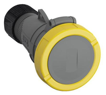 2CMA101141R1000 Easy & Safe Series&#44; IP67 Yellow Cable Mount 2P+E Industrial Power Socket&#44; Rated At 3