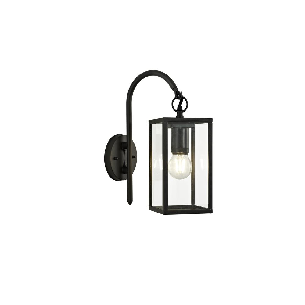 Luxuria Galle Downward Wall Light E27 IP54 Graphite Black