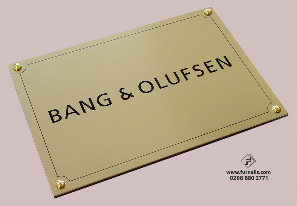 Brass plaques always look stunning