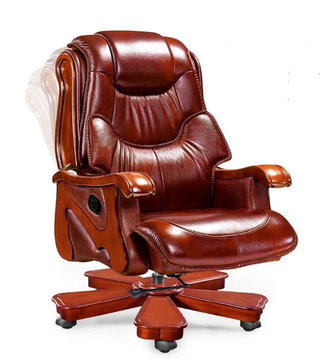 Luxury Brown Leather Executive Boss Chair -  A008 Near Me