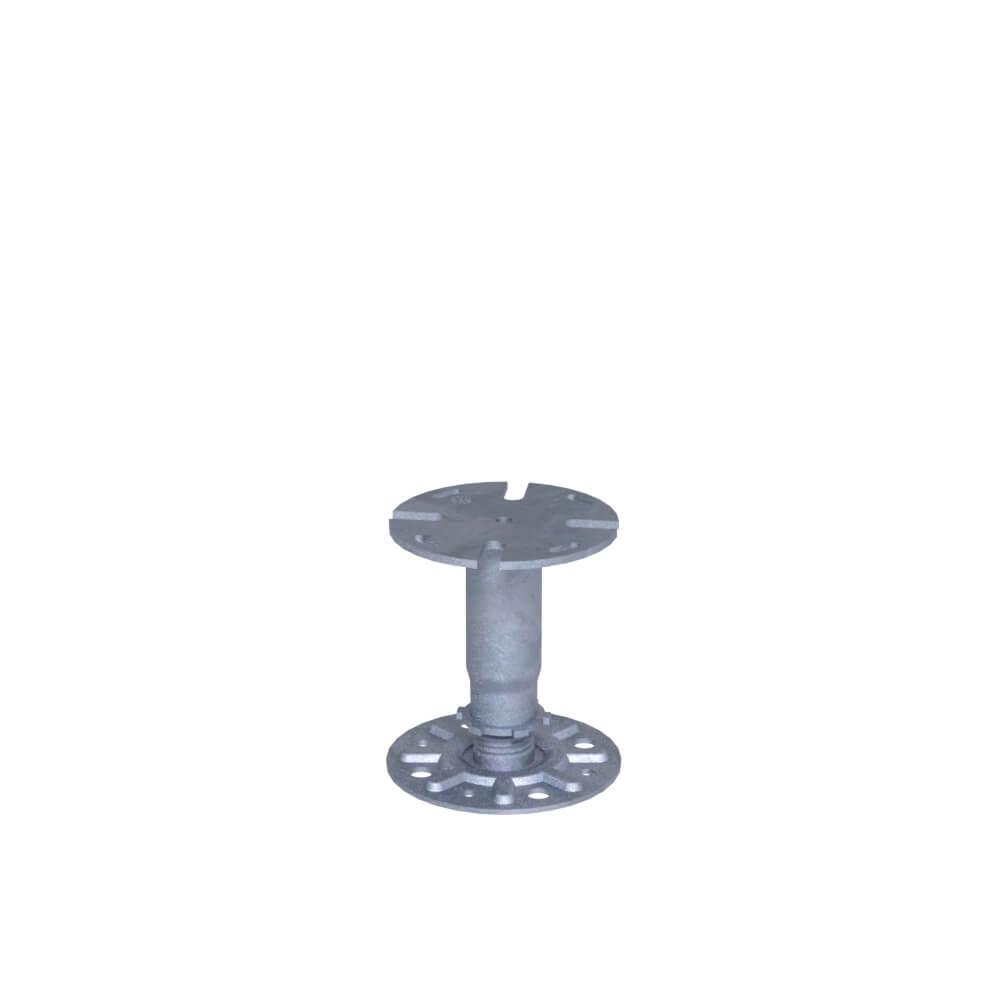 Adjustable Pedestal Base 110 - 185mm Zinc Passivated Steel - Zintec 200 