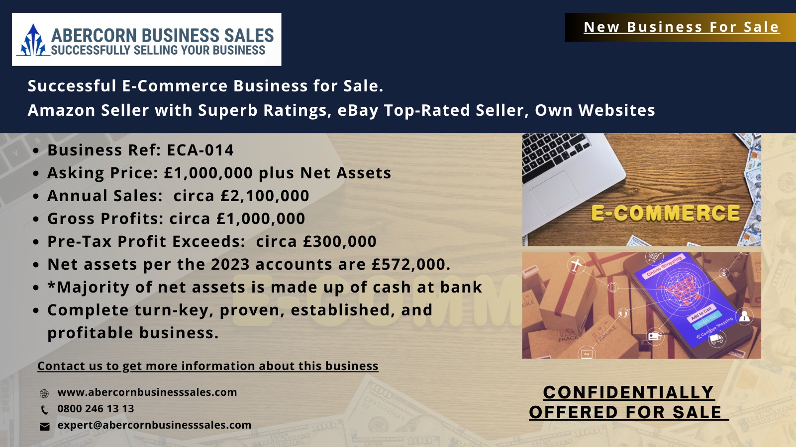 ECA-014 - Successful E-Commerce Business for sale