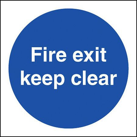 Fire exit keep clear