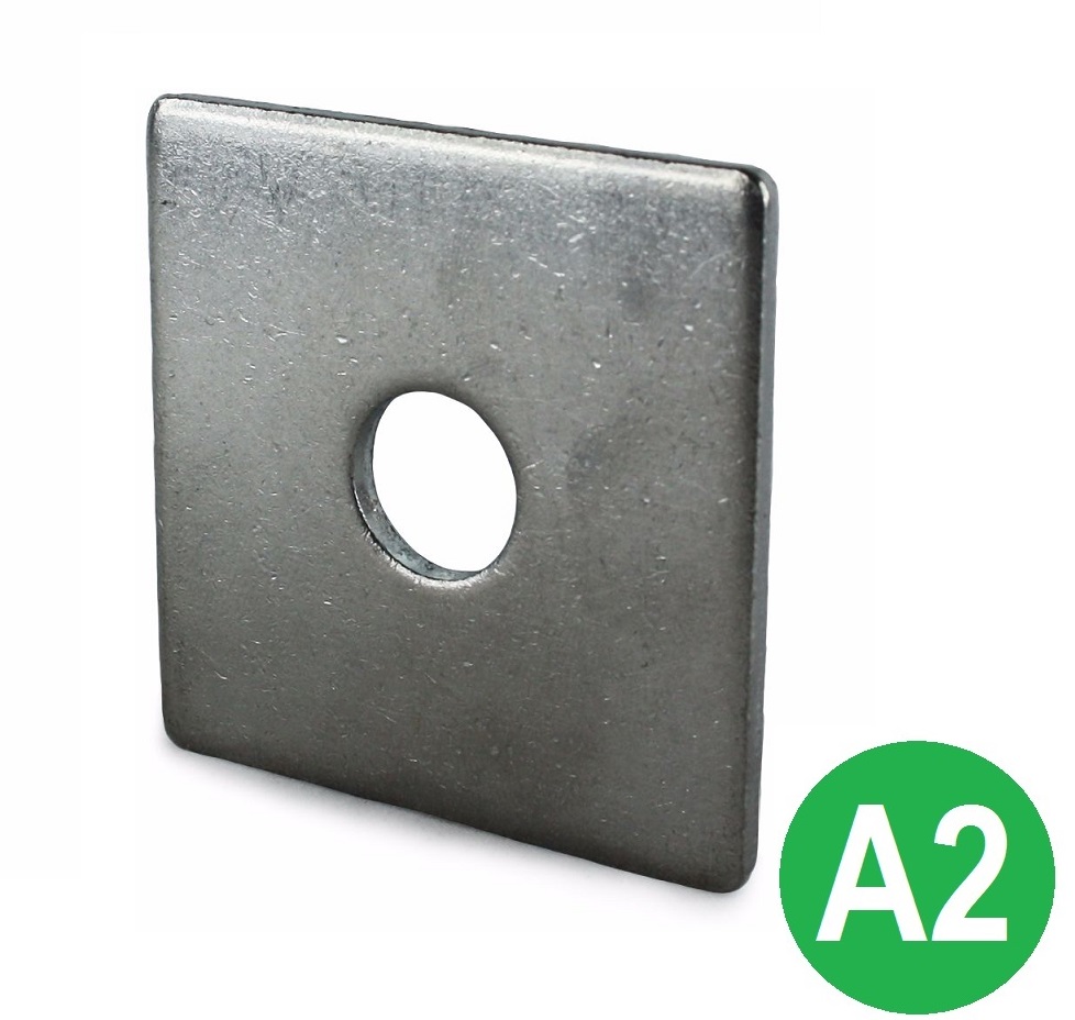 M10x50x3mm A2 Stainless Square Plate Washers
