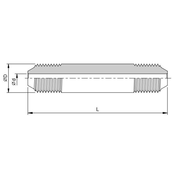 1/4" 20000 PSI Nipple 316 Stainless Steel Medium Pressure Fitting